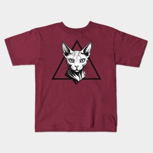 cat triangle Kids T-Shirt